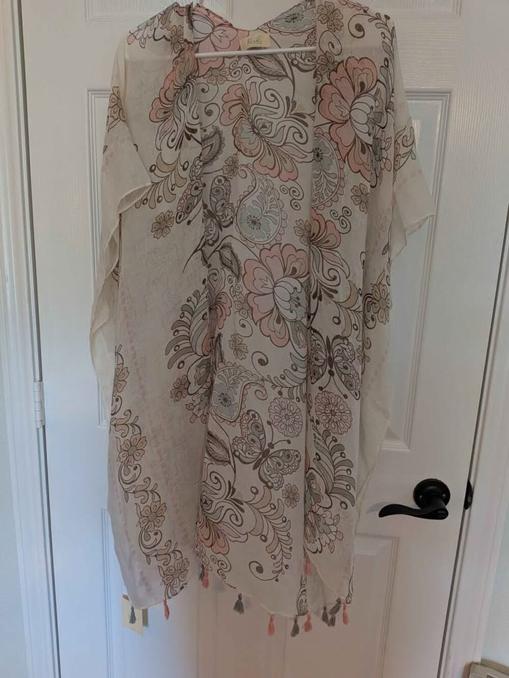 Mid Length Kimono with Tassels